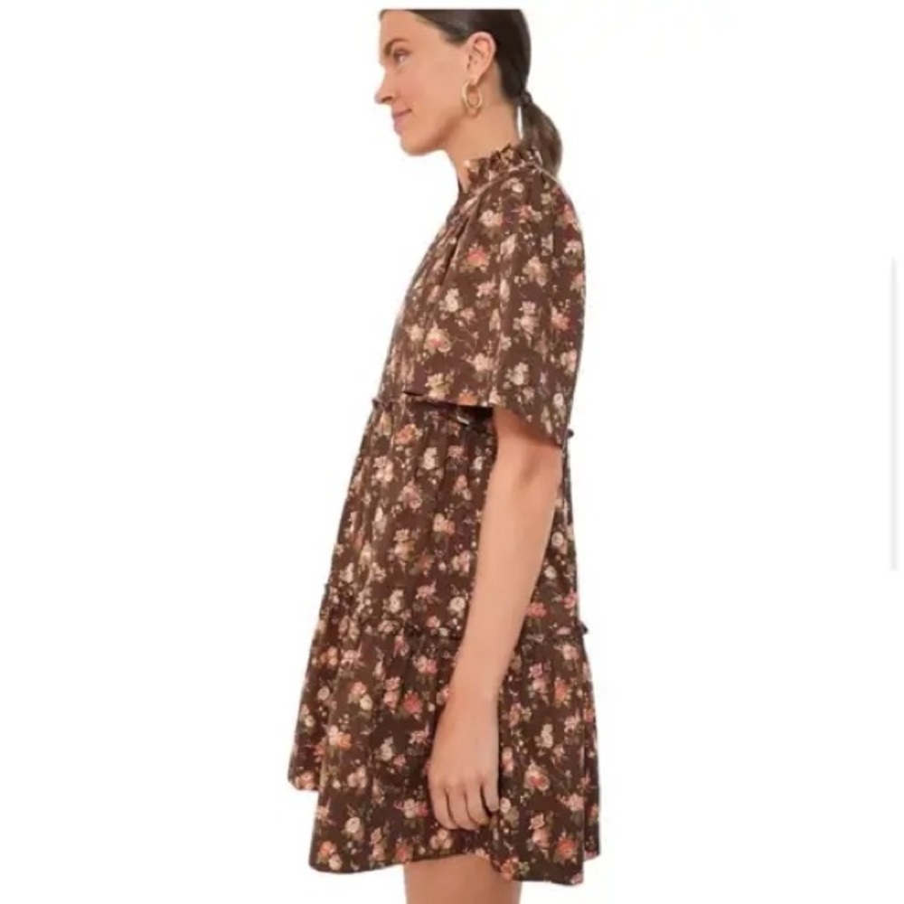Tuckernuck Crawford Dress XXL NWT Rosewood Chintz Floral Tiered Mini Ruffle - Picture 3 of 7